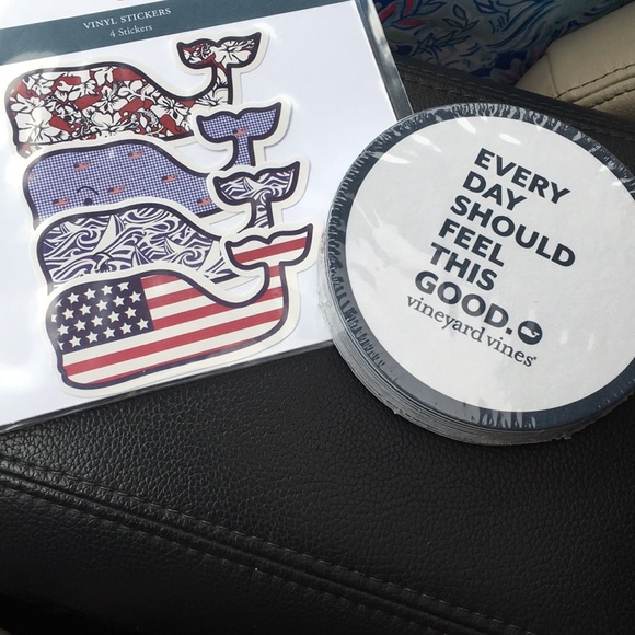 Vineyard Vines Accessories - Vineyard vines stickers and disposable coasters